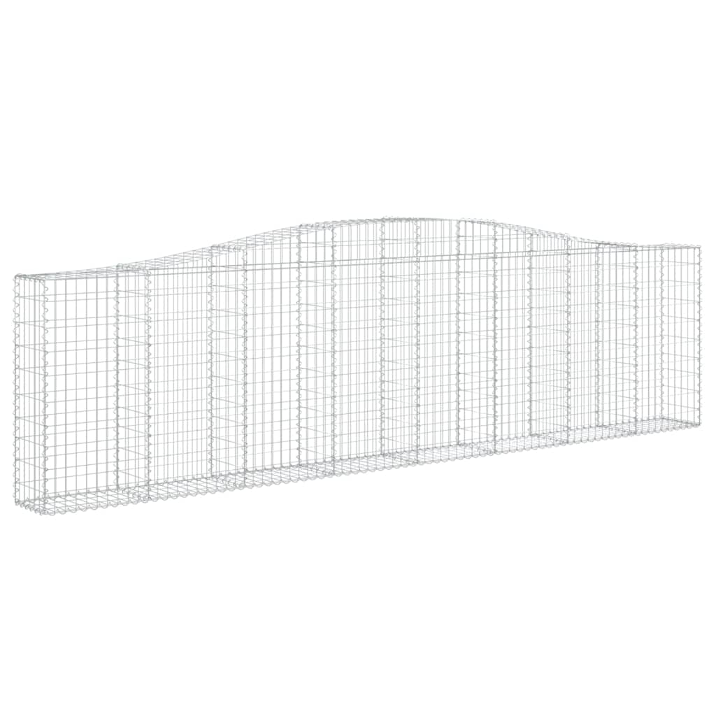 vidaXL Coșuri gabion arcuite 5 buc, 400x30x100/120 cm fier galvanizat vidaXL Coșuri gabion arcuite 5 buc, 400x30x100/120 cm fier galvanizat