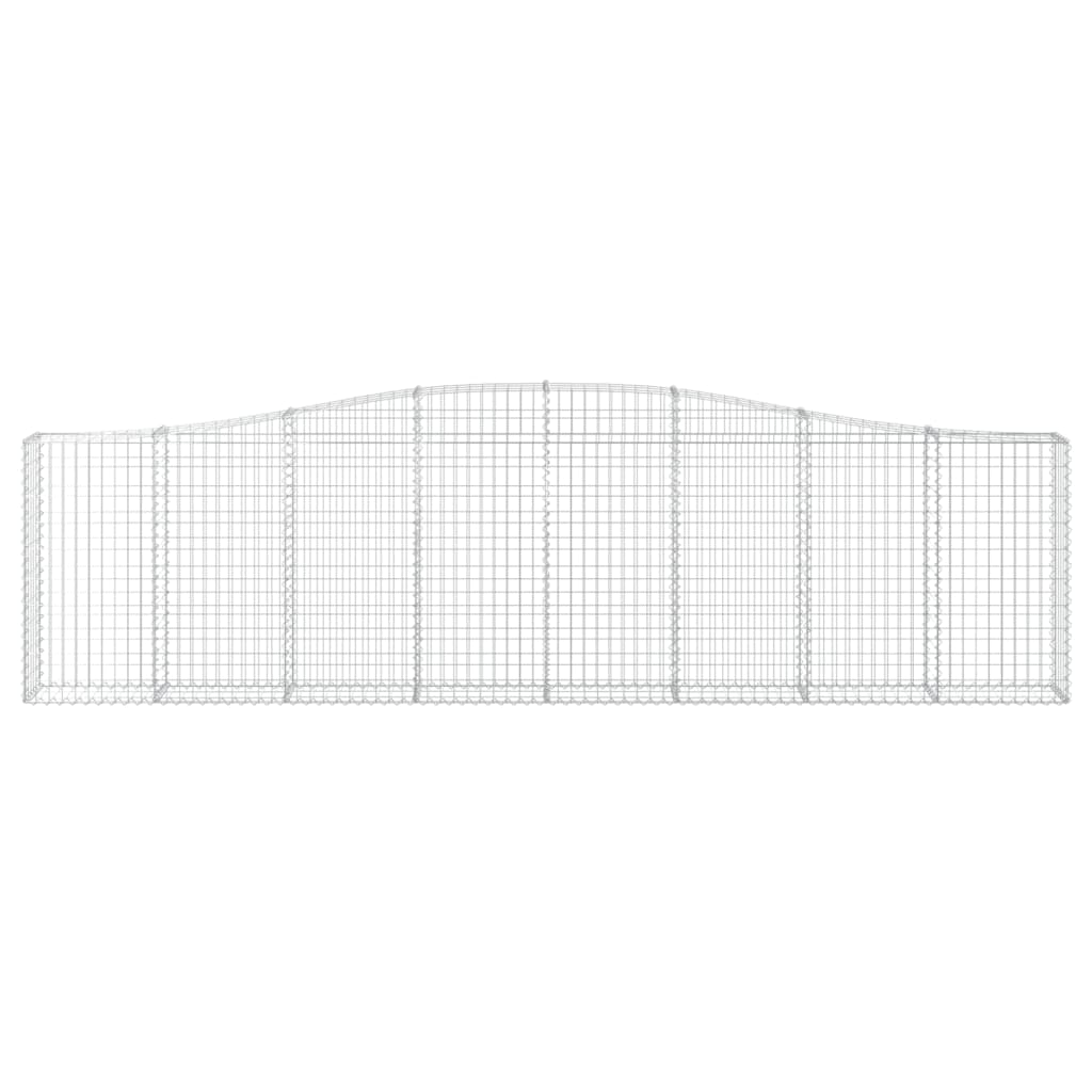 vidaXL Coșuri gabion arcuite 9 buc, 400x30x100/120 cm fier galvanizat