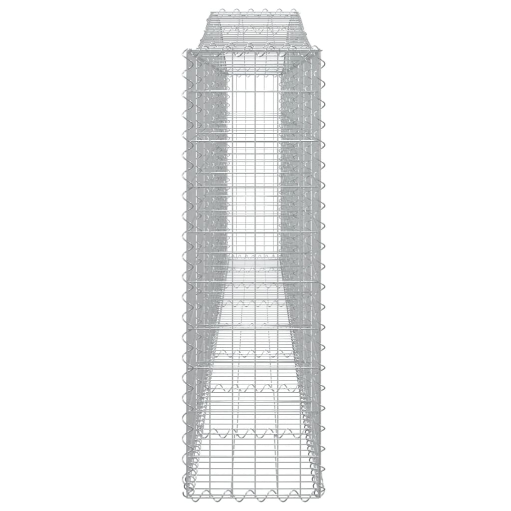 vidaXL Coșuri gabion arcuite 9 buc, 400x30x100/120 cm fier galvanizat