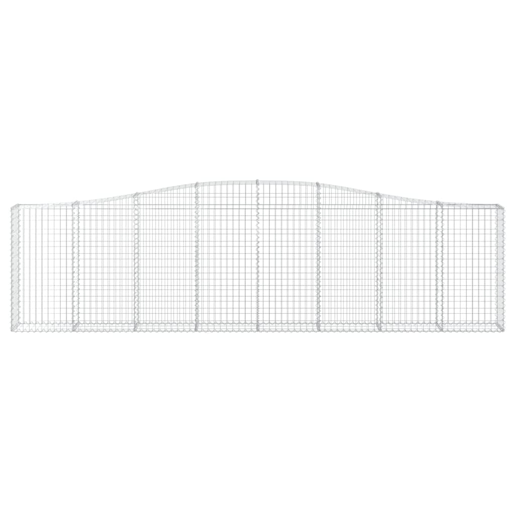 vidaXL Coșuri gabion arcuite 10 buc, 400x30x100/120 cm fier galvanizat vidaXL Coșuri gabion arcuite 10 buc, 400x30x100/120 cm fier galvanizat