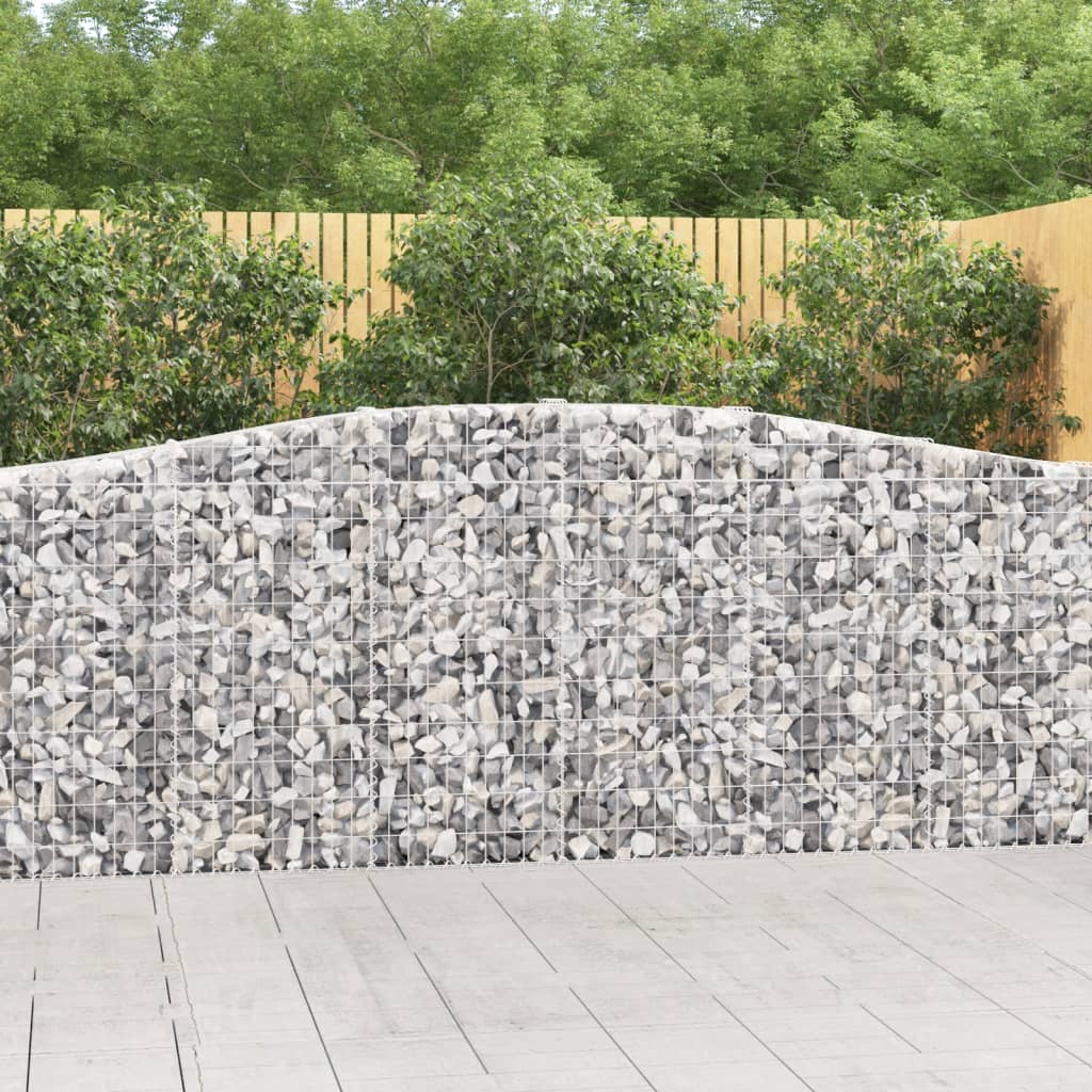 vidaXL Coșuri gabion arcuite 10 buc, 400x30x100/120 cm fier galvanizat vidaXL Coșuri gabion arcuite 10 buc, 400x30x100/120 cm fier galvanizat