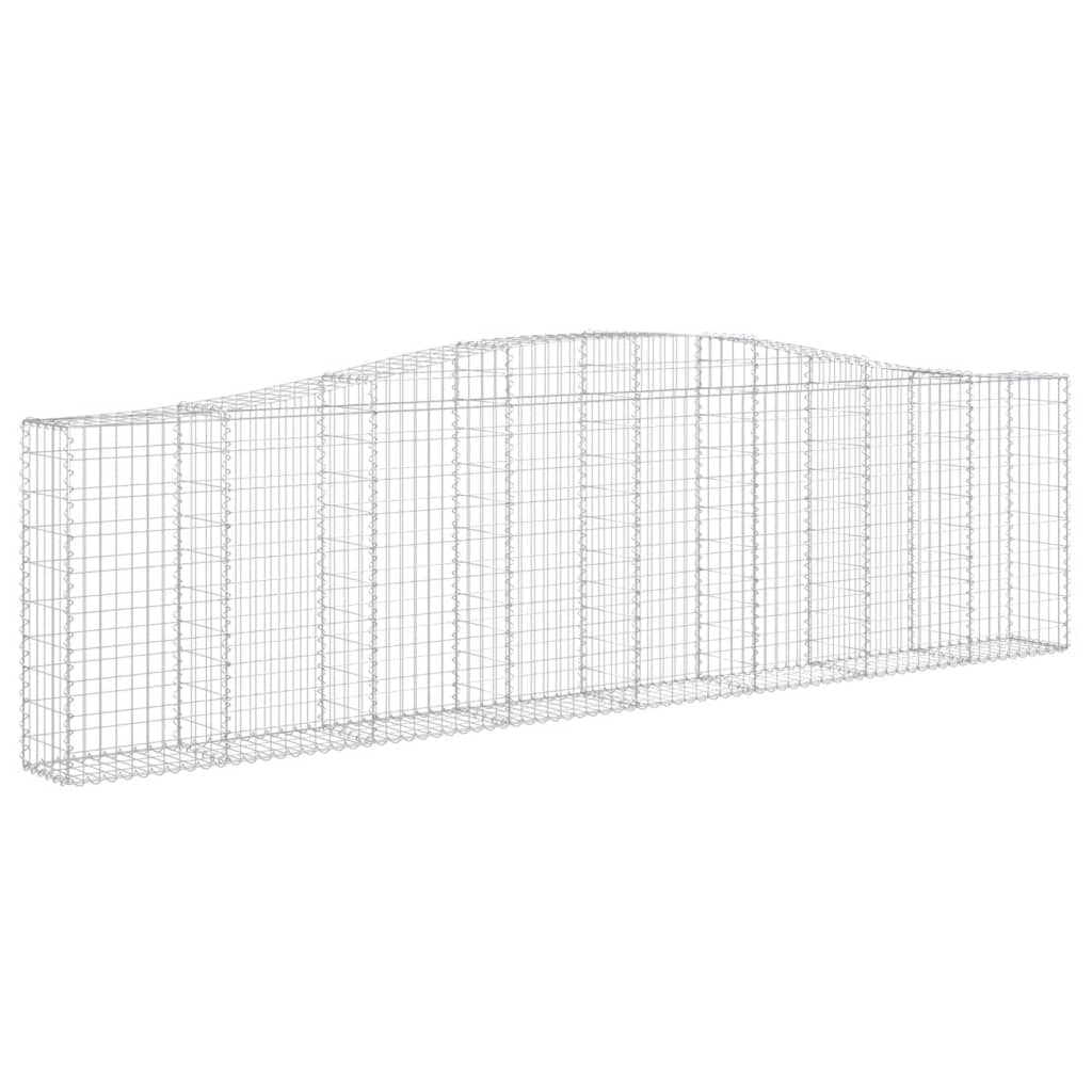 vidaXL Coșuri gabion arcuite 15 buc, 400x30x100/120 cm fier galvanizat vidaXL Coșuri gabion arcuite 15 buc, 400x30x100/120 cm fier galvanizat