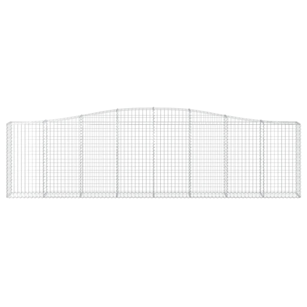 vidaXL Coșuri gabion arcuite 15 buc, 400x30x100/120 cm fier galvanizat vidaXL Coșuri gabion arcuite 15 buc, 400x30x100/120 cm fier galvanizat