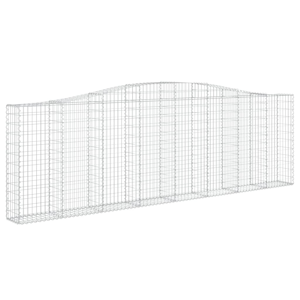 vidaXL Coșuri gabion arcuite 15 buc. 400x30x120/140 cm fier galvanizat