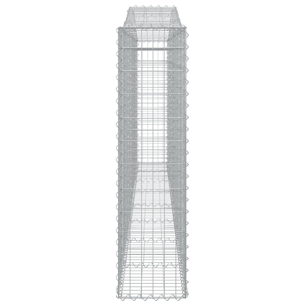 vidaXL Coșuri gabion arcuite 15 buc. 400x30x120/140 cm fier galvanizat