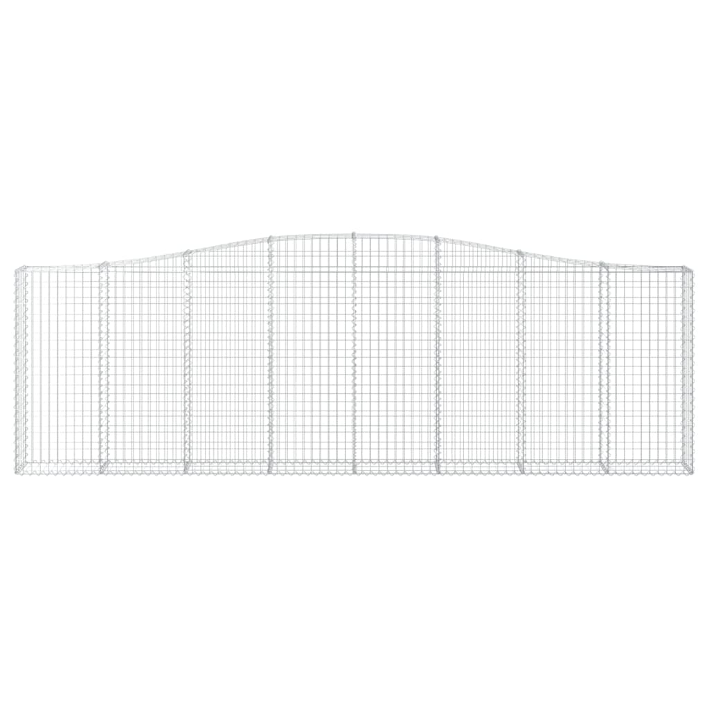 vidaXL Coșuri gabion arcuite 20 buc. 400x30x120/140cm fier galvanizat