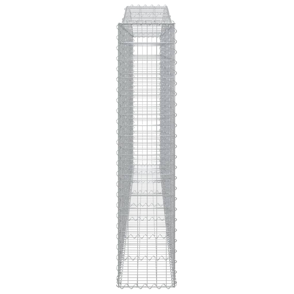 vidaXL Coșuri gabion arcuite 3 buc. 400x30x140/160 cm fier galvanizat