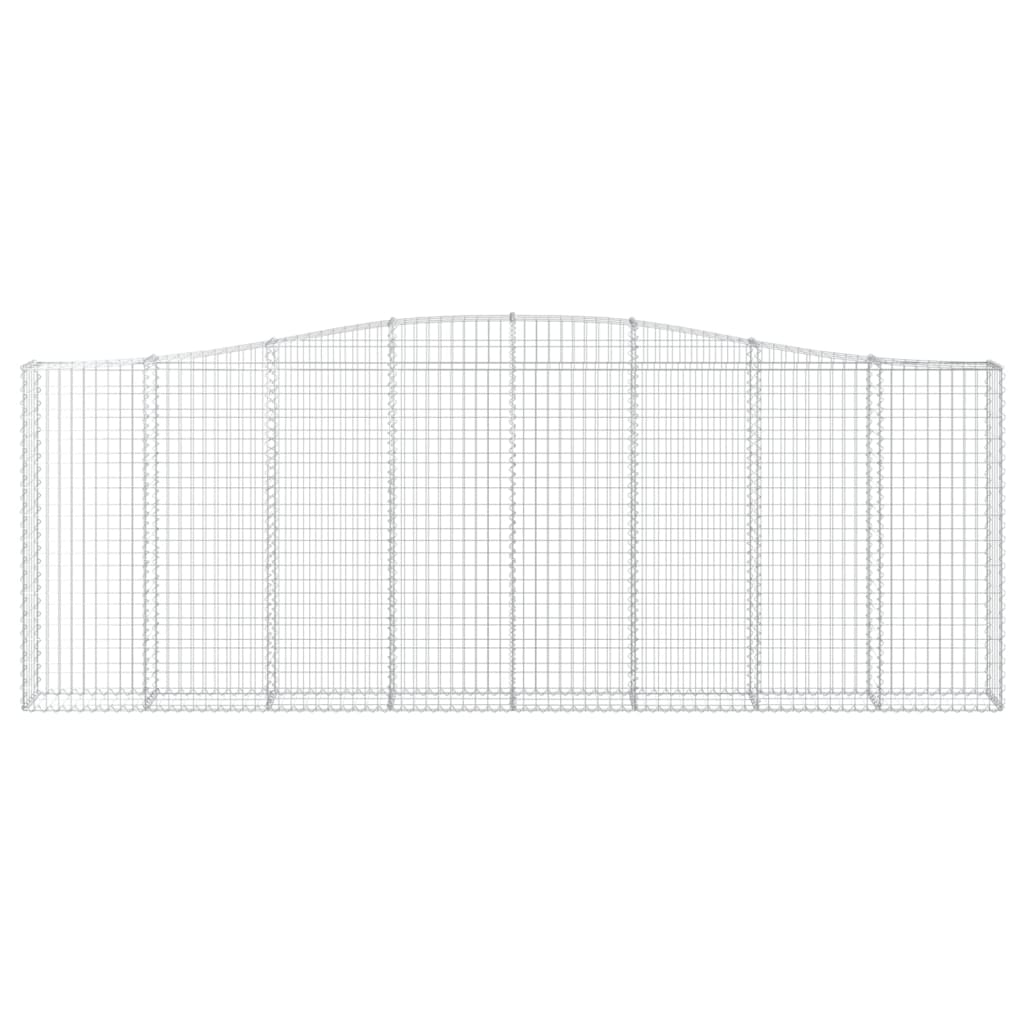 vidaXL Coșuri gabion arcuite 10 buc. 400x30x140/160 cm fier galvanizat