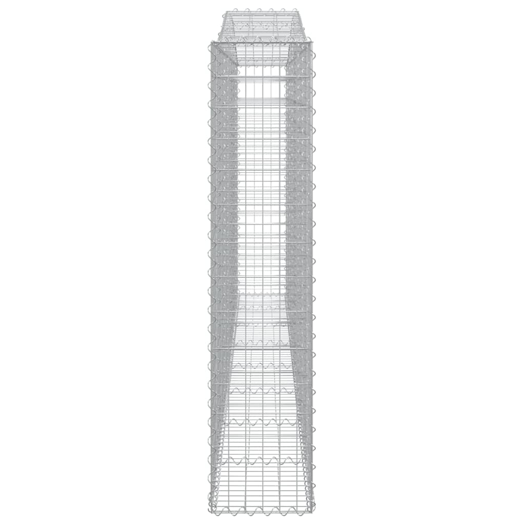 vidaXL Coșuri gabion arcuite 10 buc. 400x30x140/160 cm fier galvanizat
