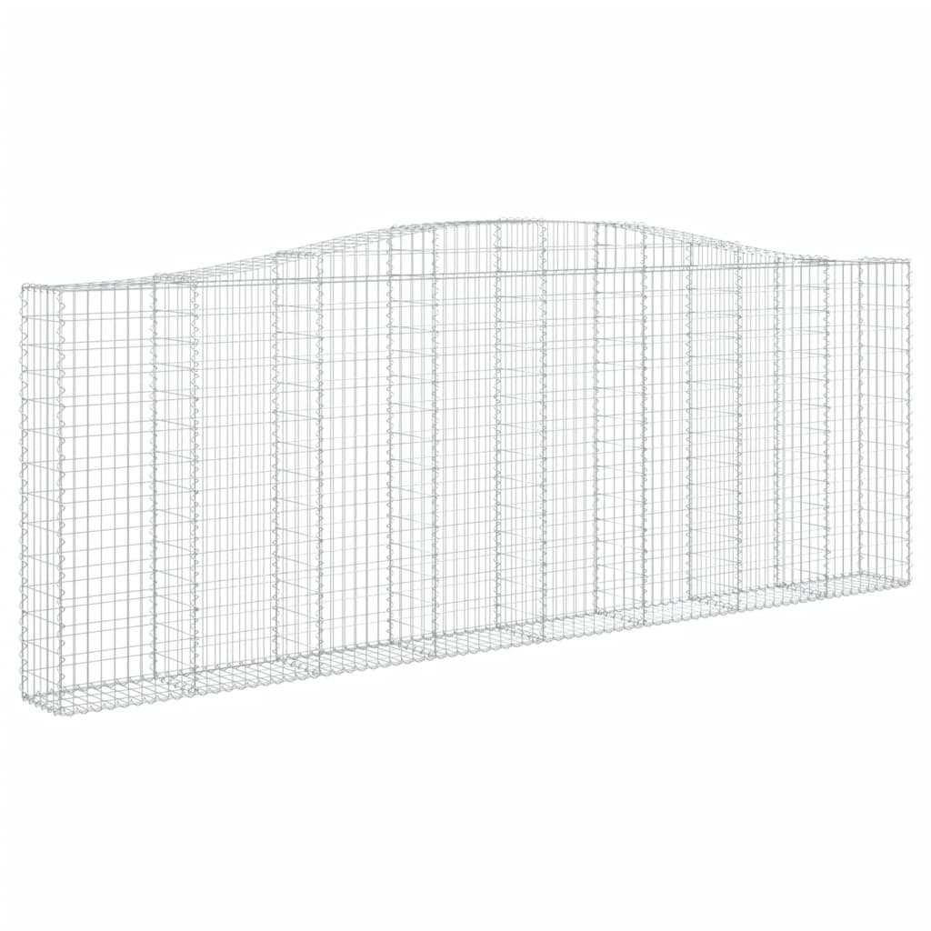 vidaXL Coșuri gabion arcuite 15 buc. 400x30x140/160 cm fier galvanizat