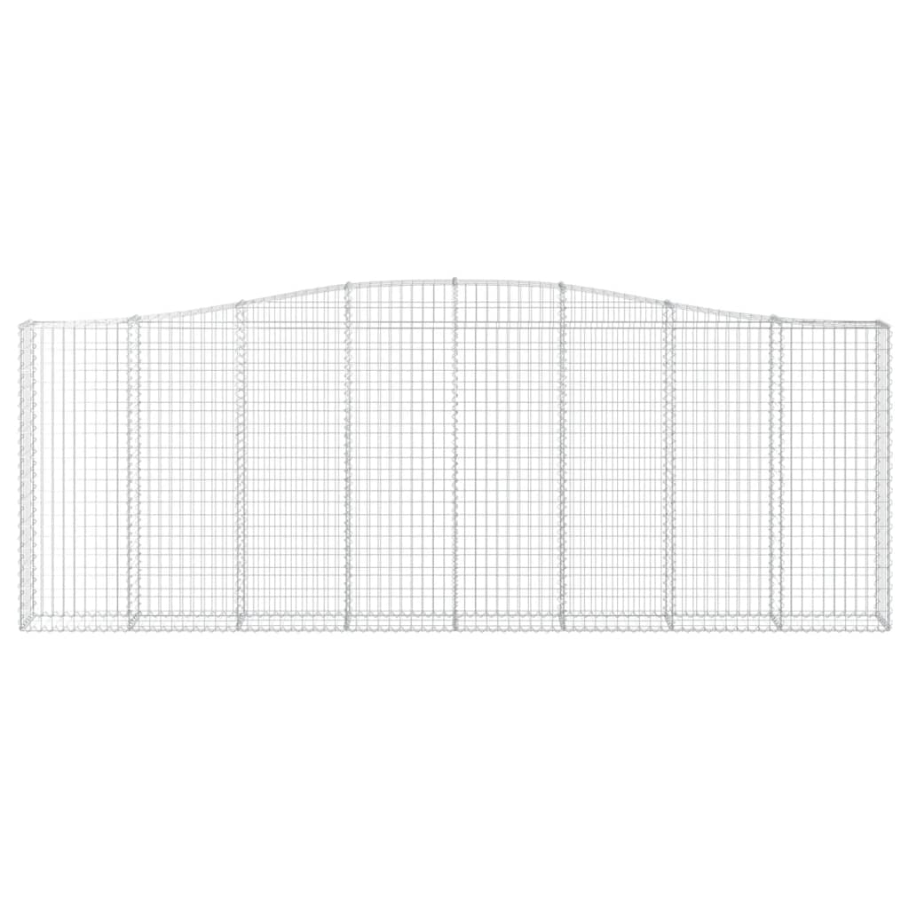 vidaXL Coșuri gabion arcuite 15 buc. 400x30x140/160 cm fier galvanizat