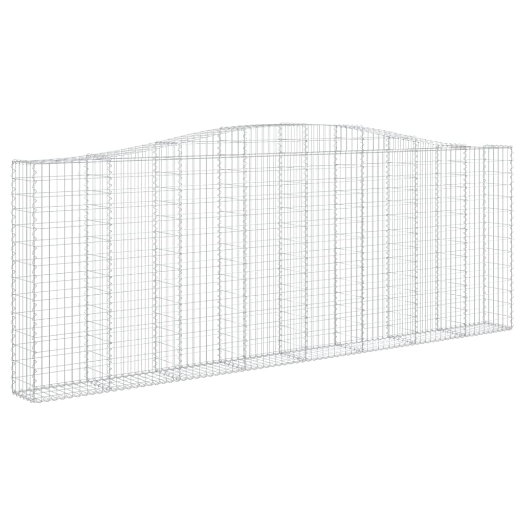 vidaXL Coșuri gabion arcuite 20 buc. 400x30x140/160 cm fier galvanizat