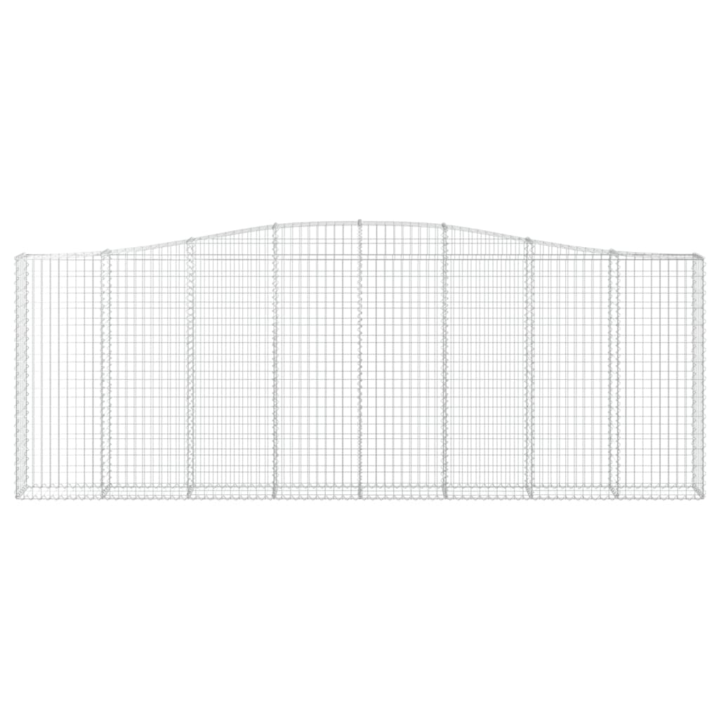 vidaXL Coșuri gabion arcuite 20 buc. 400x30x140/160 cm fier galvanizat