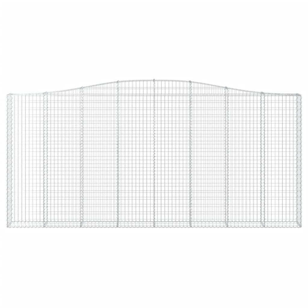 vidaXL Coșuri gabion arcuite 3 buc, 400x30x180/200 cm, fier galvanizat vidaXL Coșuri gabion arcuite 3 buc, 400x30x180/200 cm, fier galvanizat