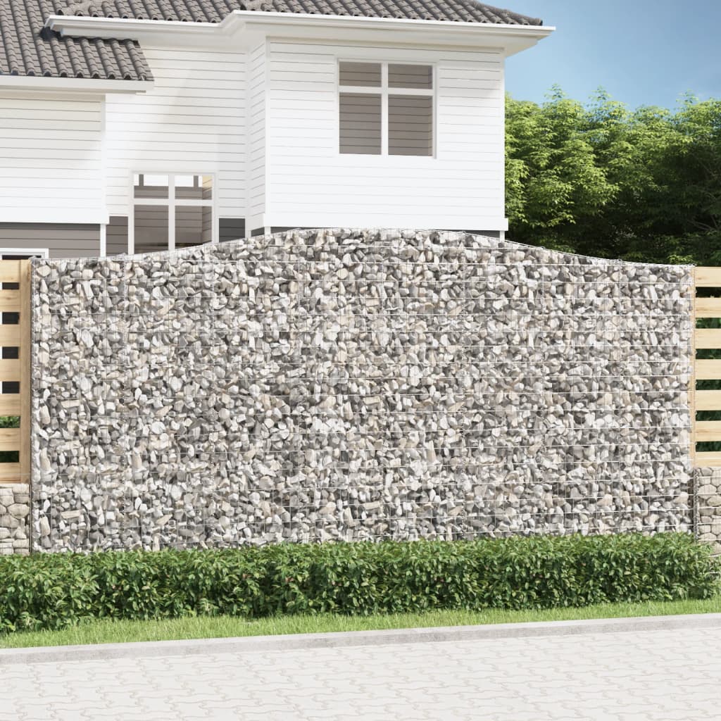 vidaXL Coșuri gabion arcuite 2 buc. 400x30x200/220 cm fier galvanizat vidaXL Coșuri gabion arcuite 2 buc. 400x30x200/220 cm fier galvanizat