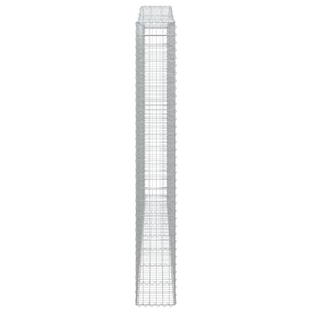 vidaXL Coșuri gabion arcuite, 2 buc, 400x30x220/240cm, fier galvanizat