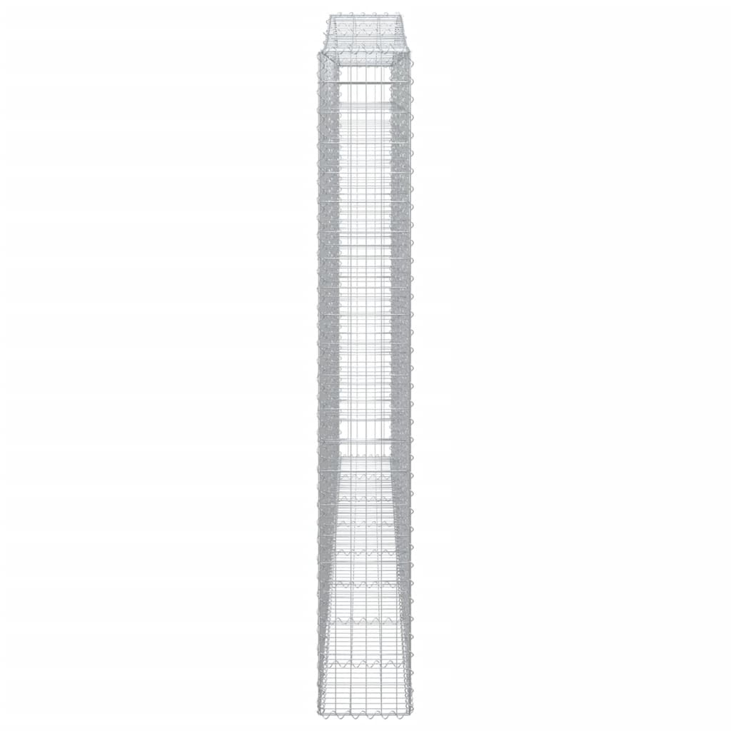 vidaXL Coșuri gabion arcuite, 6 buc, 400x30x220/240cm, fier galvanizat