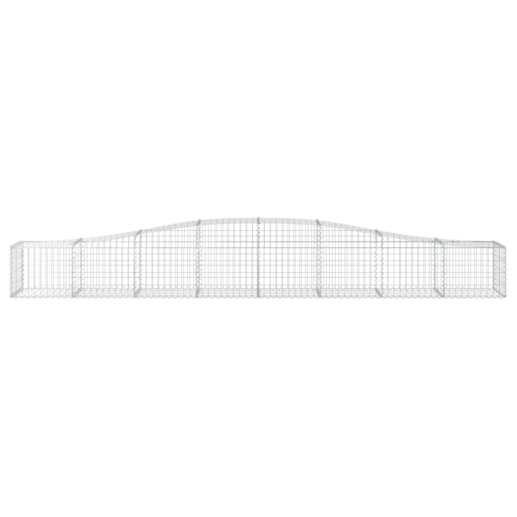 vidaXL Coșuri gabion arcuite 5 buc, 400x50x40/60 cm, fier galvanizat