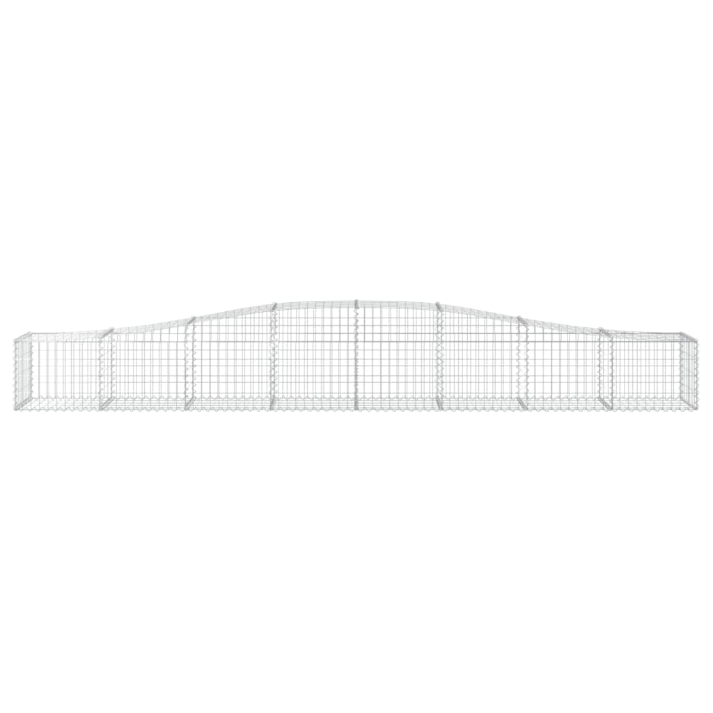 vidaXL Coșuri gabion arcuite 7 buc, 400x50x40/60 cm, fier galvanizat vidaXL Coșuri gabion arcuite 7 buc, 400x50x40/60 cm, fier galvanizat