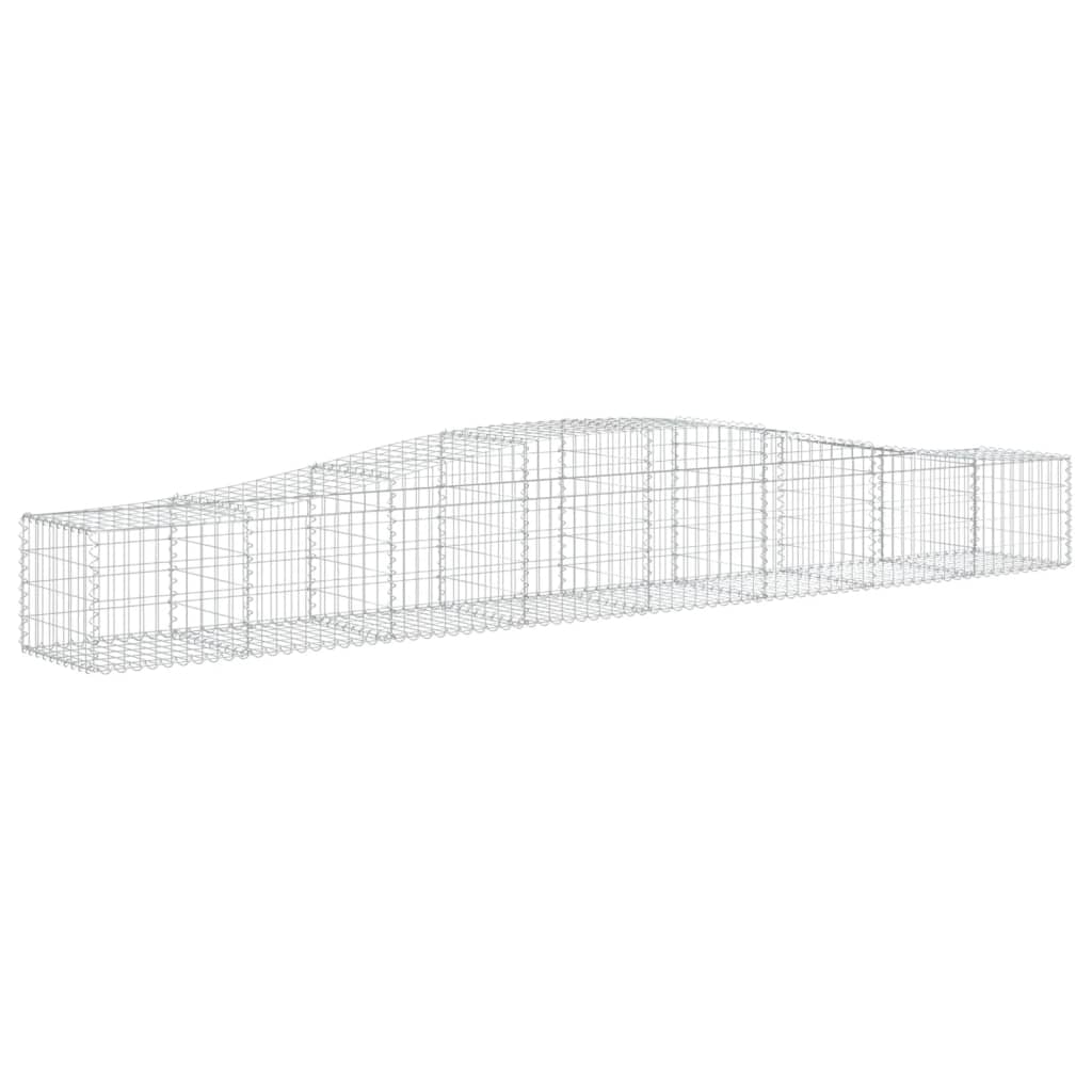 vidaXL Coșuri gabion arcuite 10 buc, 400x50x40/60 cm, fier galvanizat vidaXL Coșuri gabion arcuite 10 buc, 400x50x40/60 cm, fier galvanizat