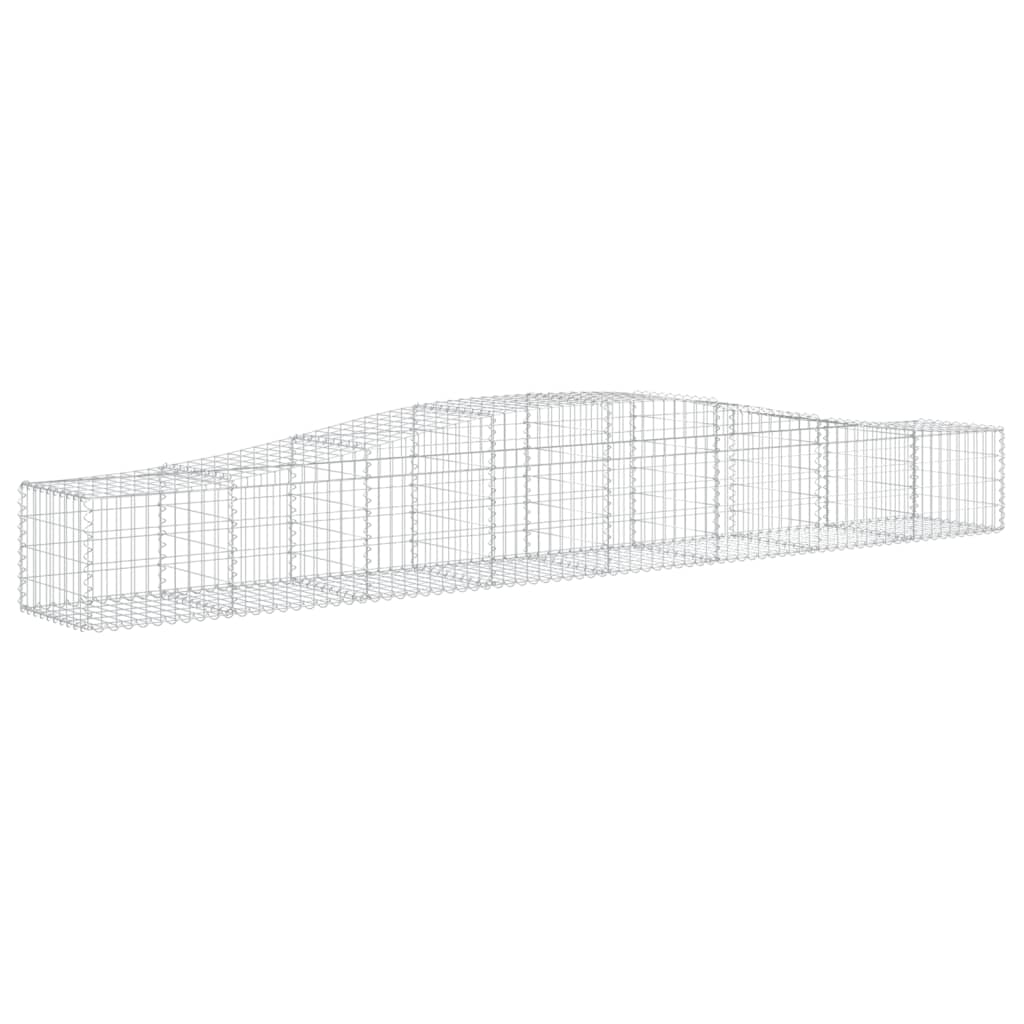 vidaXL Coșuri gabion arcuite 15 buc, 400x50x40/60 cm, fier galvanizat vidaXL Coșuri gabion arcuite 15 buc, 400x50x40/60 cm, fier galvanizat