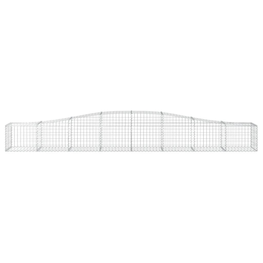 vidaXL Coșuri gabion arcuite 15 buc, 400x50x40/60 cm, fier galvanizat vidaXL Coșuri gabion arcuite 15 buc, 400x50x40/60 cm, fier galvanizat