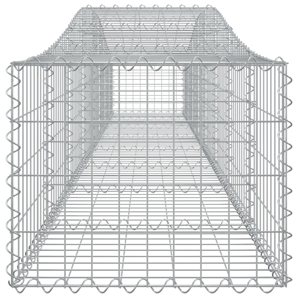 vidaXL Coșuri gabion arcuite 25 buc, 400x50x40/60 cm, fier galvanizat