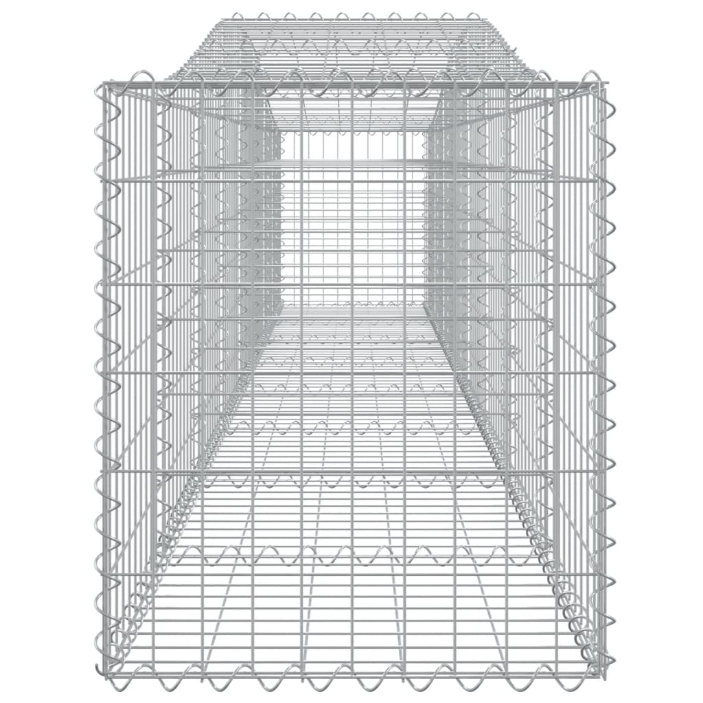 vidaXL Coșuri gabion arcuite 9 buc, 400x50x60/80 cm, fier galvanizat