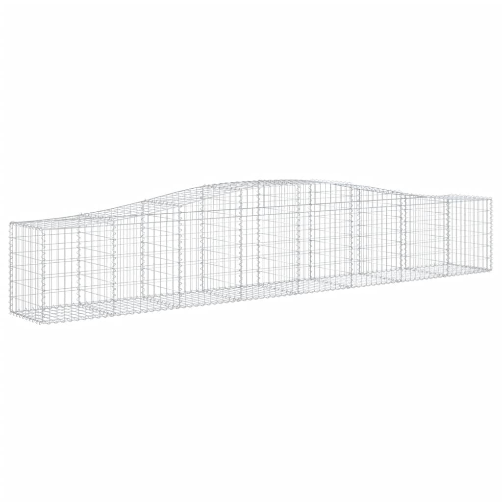 vidaXL Coșuri gabion arcuite 10 buc, 400x50x60/80 cm, fier galvanizat vidaXL Coșuri gabion arcuite 10 buc, 400x50x60/80 cm, fier galvanizat