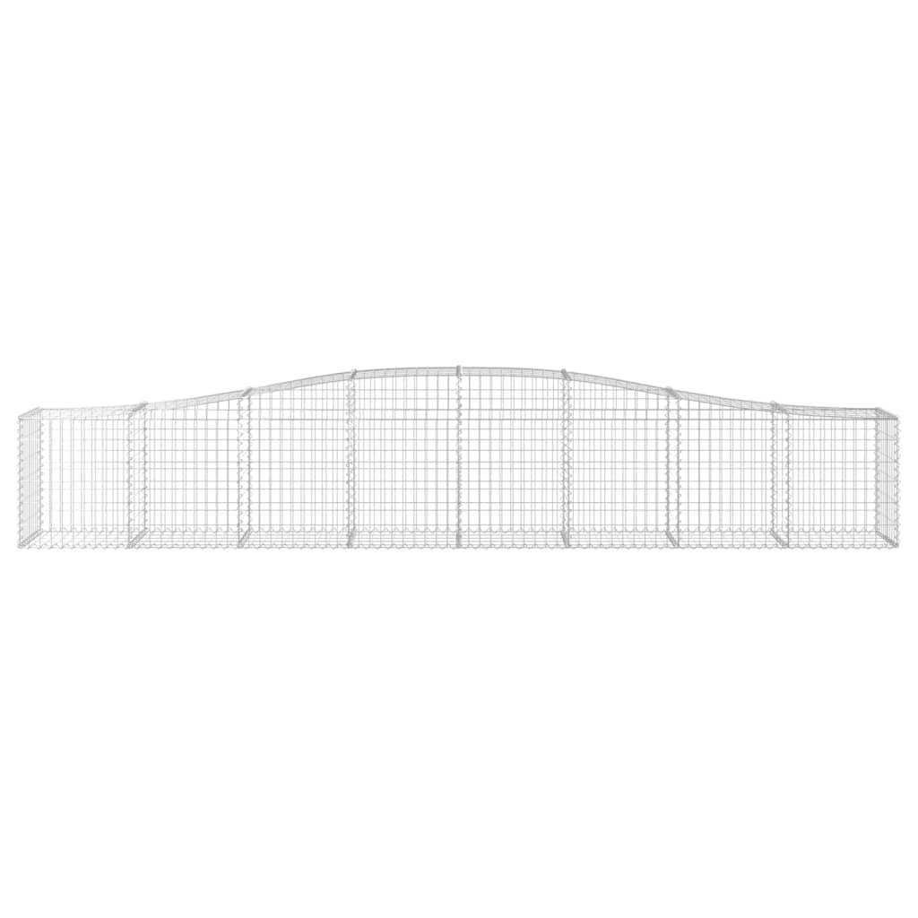 vidaXL Coșuri gabion arcuite 15 buc, 400x50x60/80 cm, fier galvanizat vidaXL Coșuri gabion arcuite 15 buc, 400x50x60/80 cm, fier galvanizat