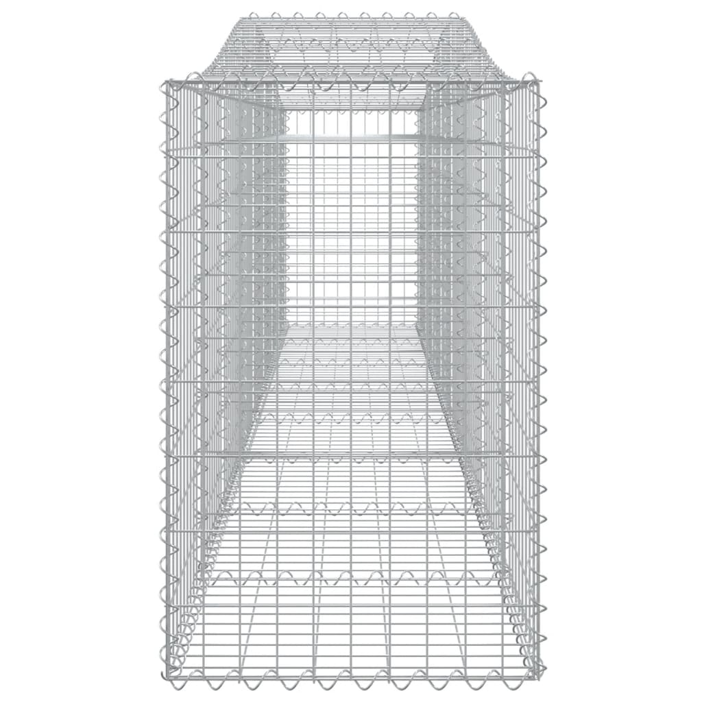 vidaXL Coșuri gabion arcuite 2 buc, 400x50x80/100 cm, fier galvanizat