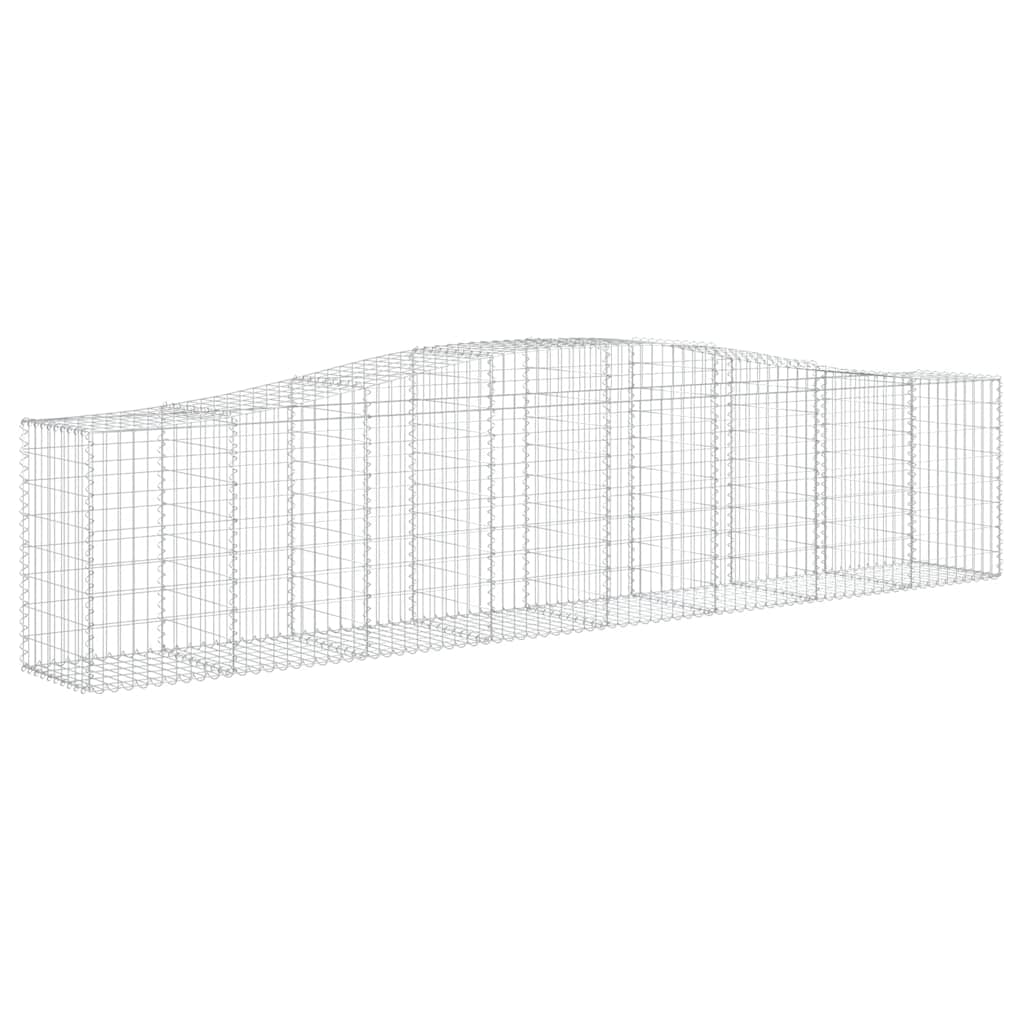 vidaXL Coșuri gabion arcuite 5 buc, 400x50x80/100 cm, fier galvanizat