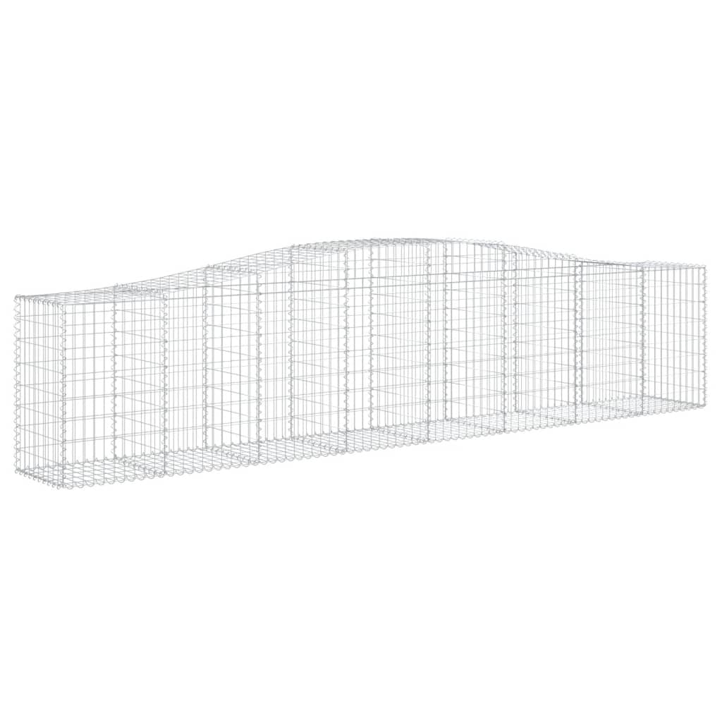 vidaXL Coșuri gabion arcuite 10 buc, 400x50x80/100 cm, fier galvanizat vidaXL Coșuri gabion arcuite 10 buc, 400x50x80/100 cm, fier galvanizat