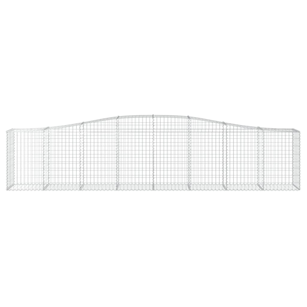 vidaXL Coșuri gabion arcuite 25 buc, 400x50x80/100 cm, fier galvanizat