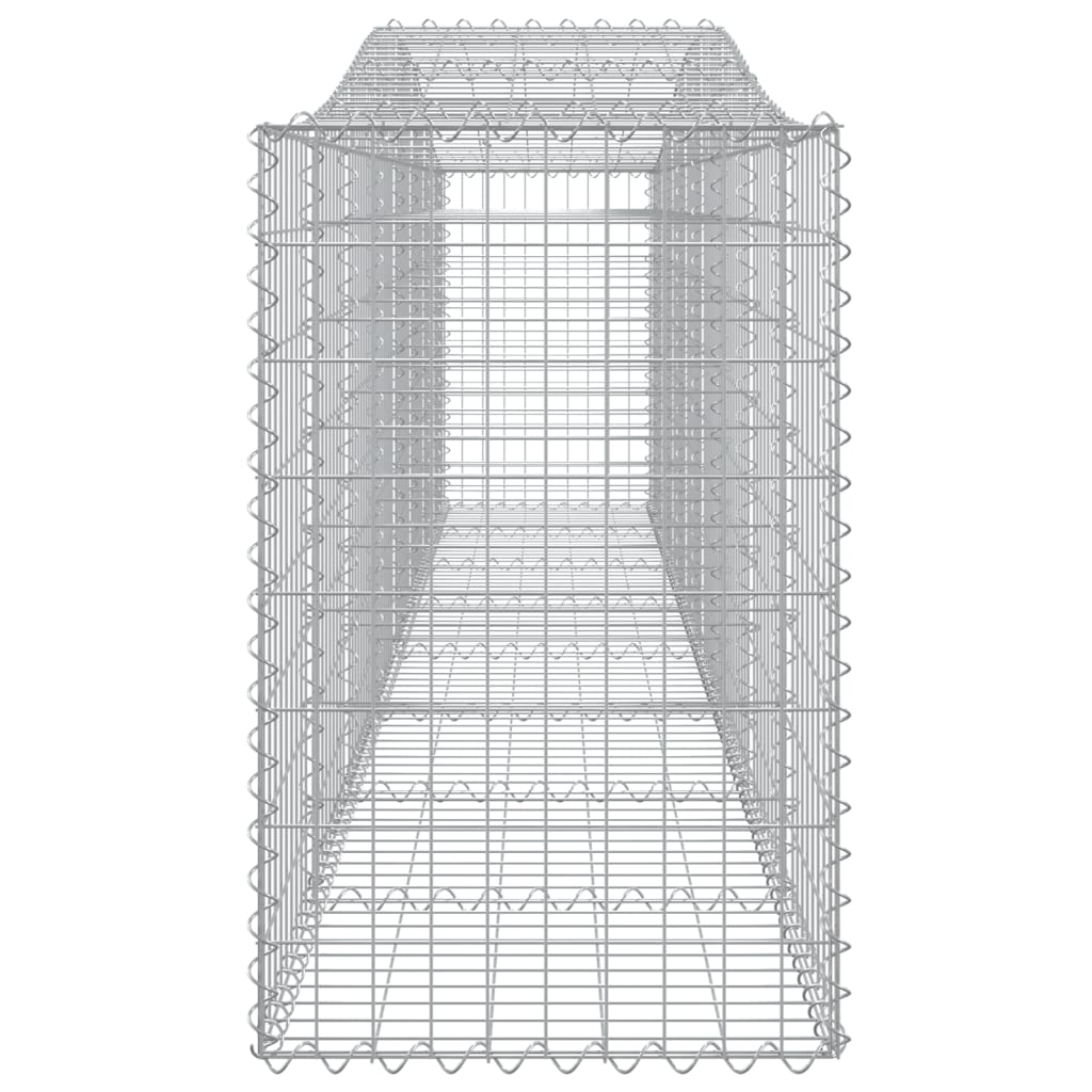 vidaXL Coșuri gabion arcuite 25 buc, 400x50x80/100 cm, fier galvanizat