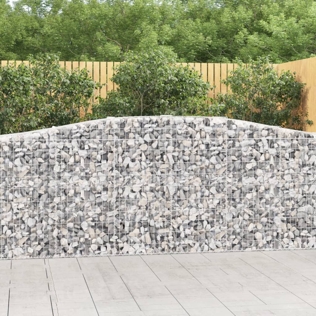 vidaXL Coșuri gabion arcuite 10 buc, 400x50x100/120 cm fier galvanizat vidaXL Coșuri gabion arcuite 10 buc, 400x50x100/120 cm fier galvanizat
