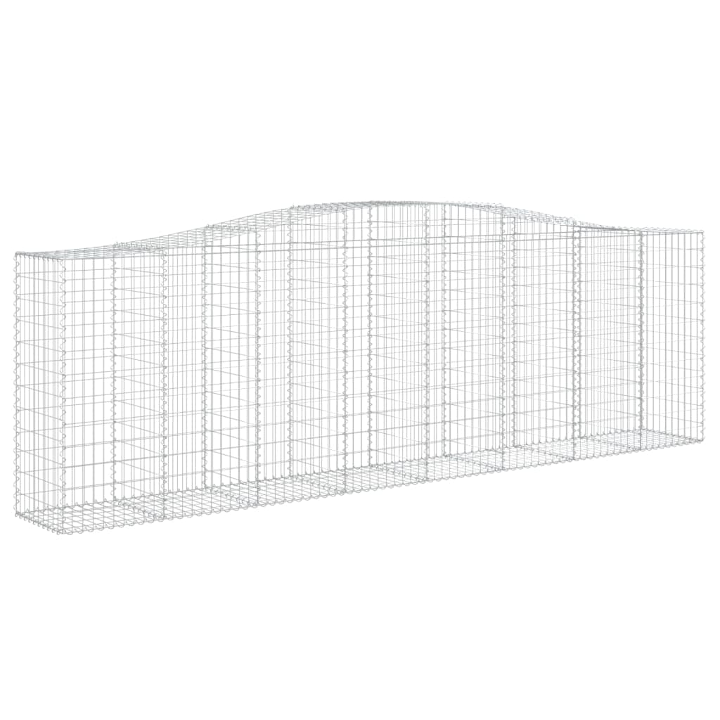vidaXL Coșuri gabion arcuite 3 buc, 400x50x120/140 cm, fier galvanizat