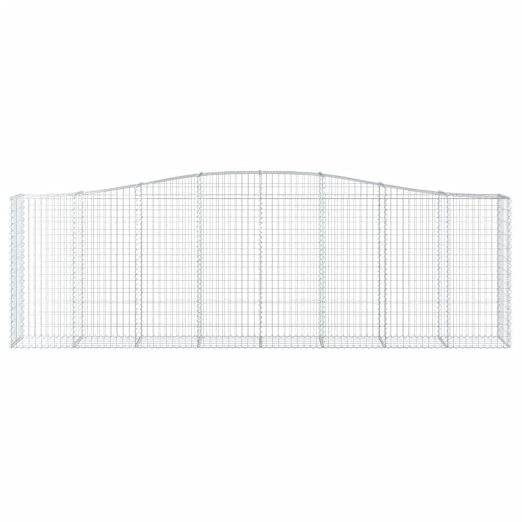 vidaXL Coșuri gabion arcuite 5 buc, 400x50x120/140 cm, fier galvanizat