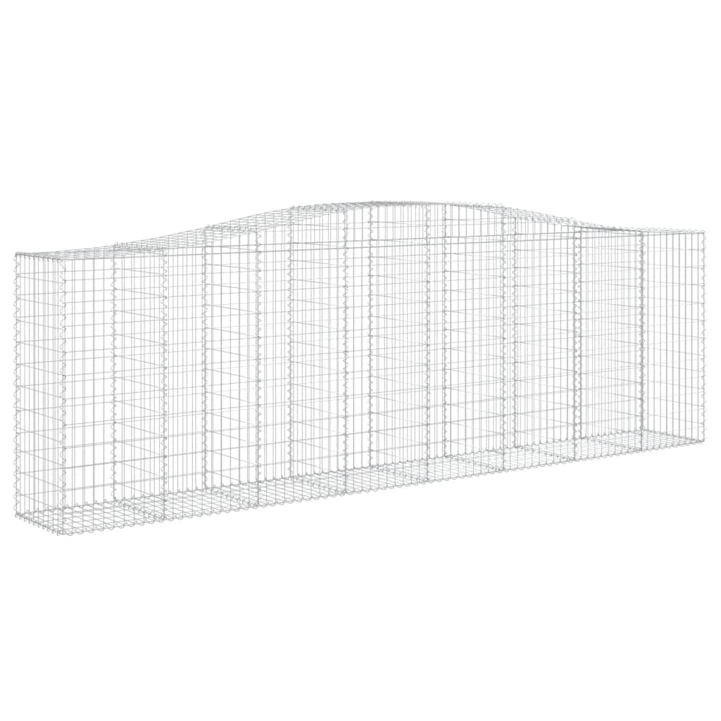 vidaXL Coșuri gabion arcuite 10 buc, 400x50x120/140cm, fier galvanizat vidaXL Coșuri gabion arcuite 10 buc, 400x50x120/140cm, fier galvanizat