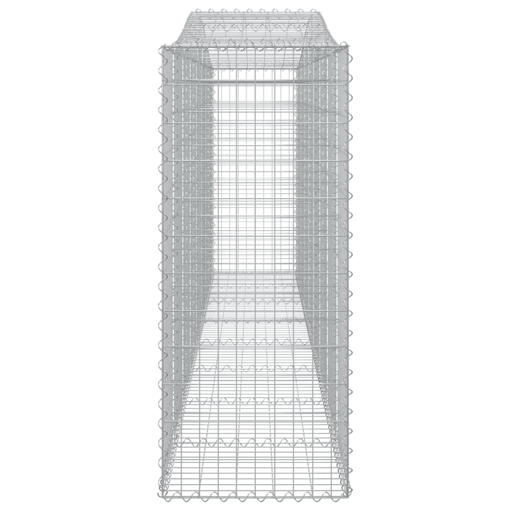 vidaXL Coșuri gabion arcuite 15 buc, 400x50x120/140cm, fier galvanizat
