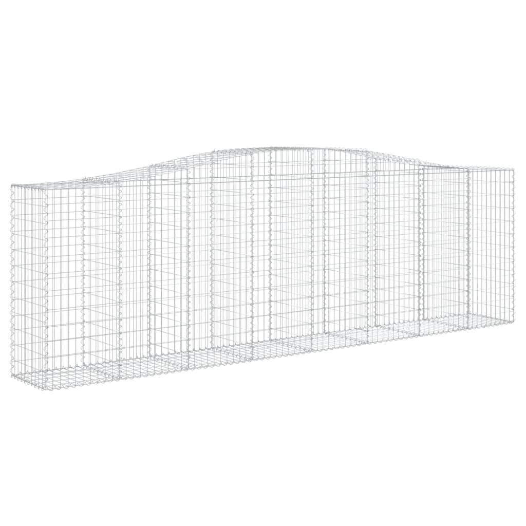 vidaXL Coșuri gabion arcuite 20 buc, 400x50x120/140cm, fier galvanizat