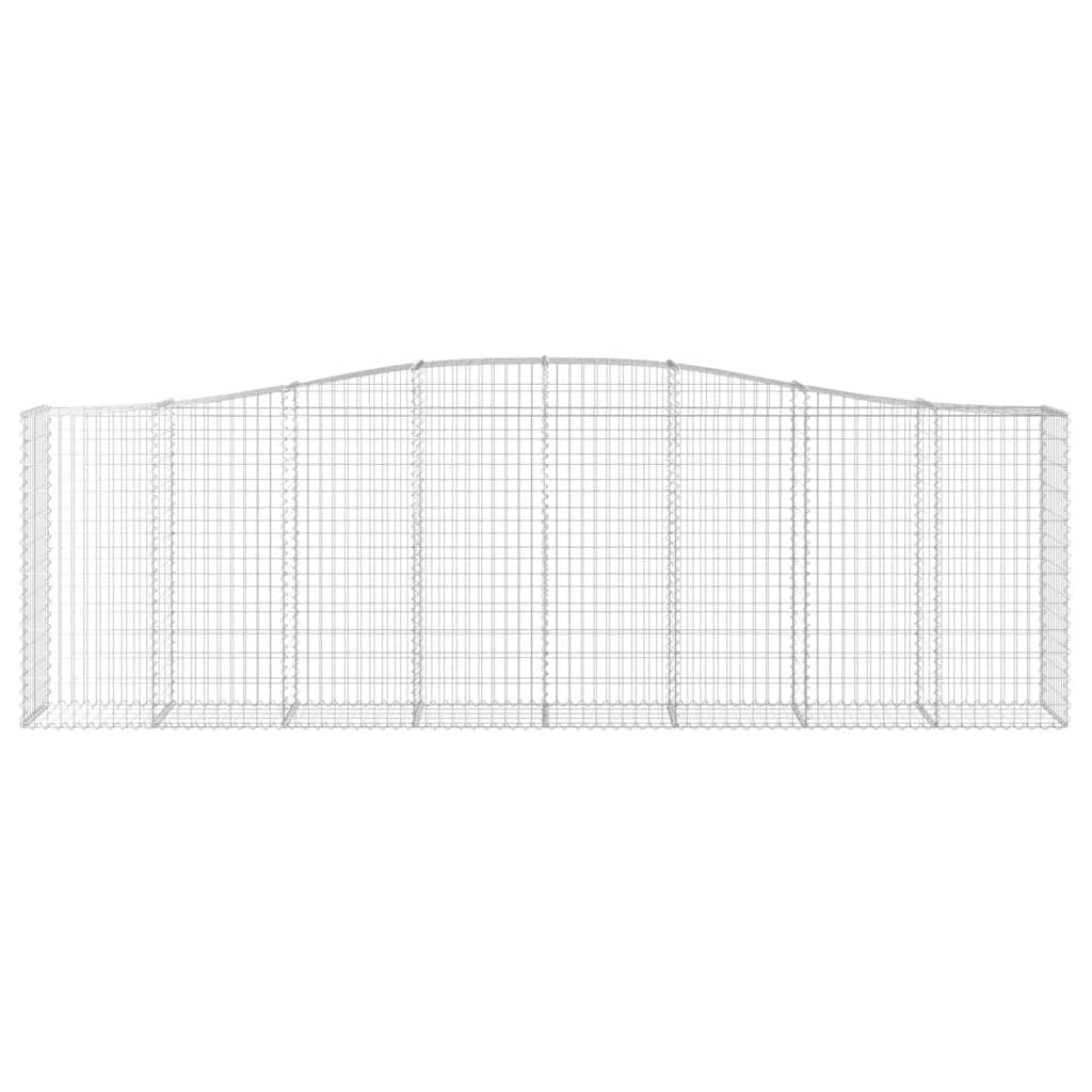 vidaXL Coșuri gabion arcuite 20 buc, 400x50x120/140cm, fier galvanizat