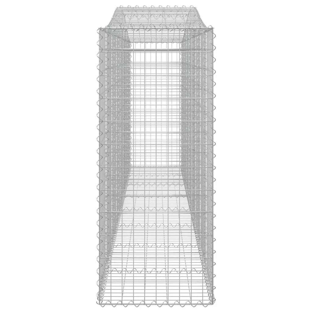 vidaXL Coșuri gabion arcuite 20 buc, 400x50x120/140cm, fier galvanizat