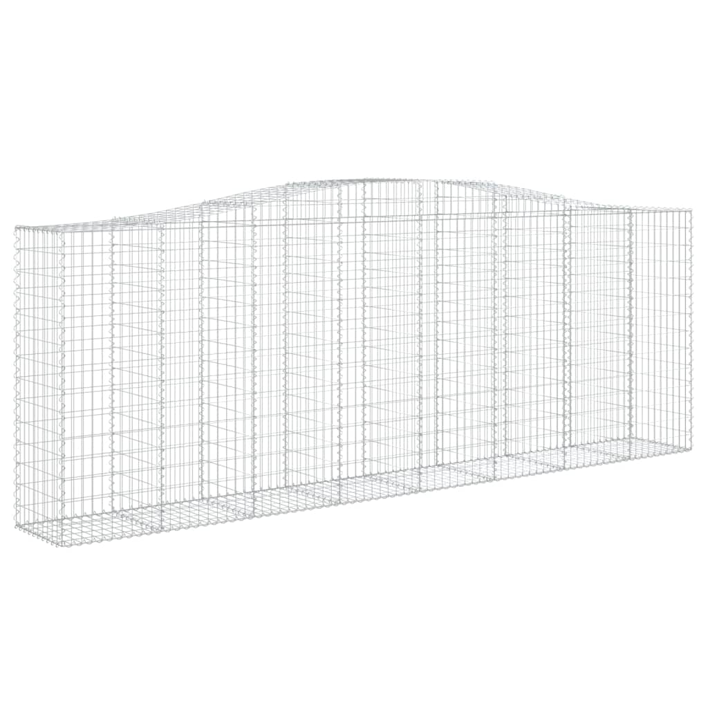 vidaXL Coșuri gabion arcuite 5 buc, 400x50x140/160 cm, fier galvanizat