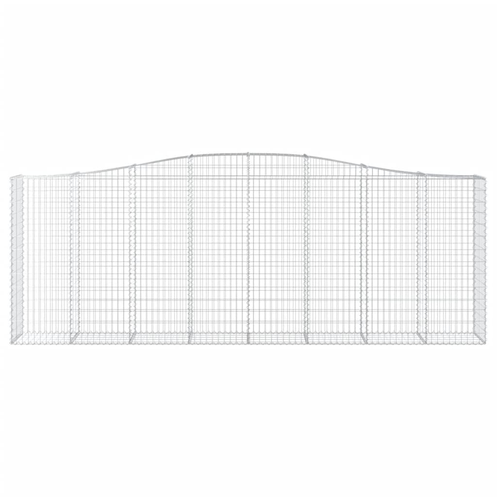 vidaXL Coșuri gabion arcuite 9 buc, 400x50x140/160 cm, fier galvanizat