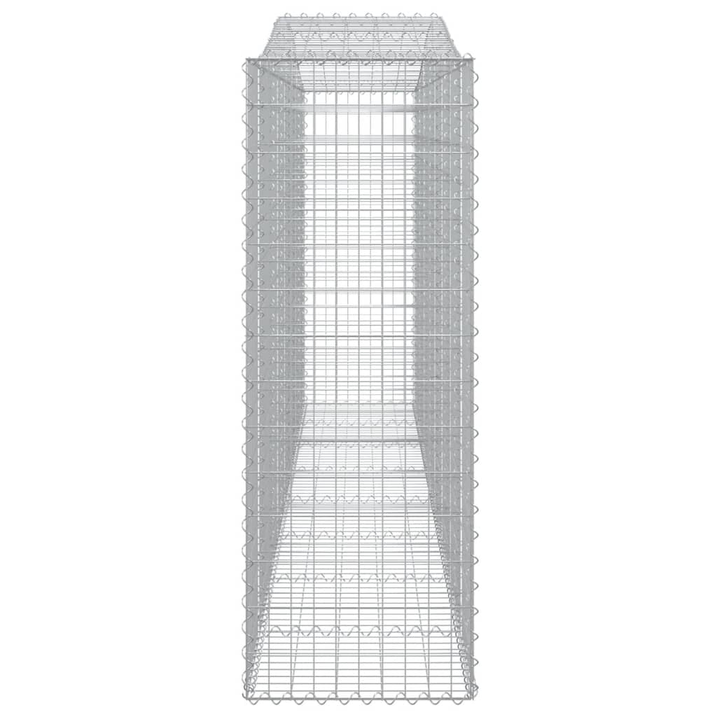 vidaXL Coșuri gabion arcuite 9 buc, 400x50x140/160 cm, fier galvanizat
