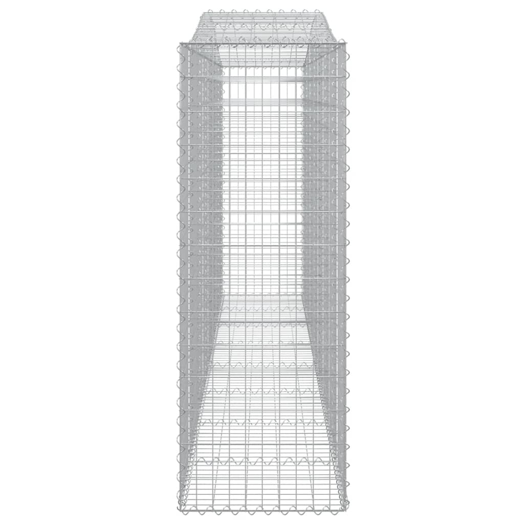 vidaXL Coșuri gabion arcuite 20 buc, 400x50x140/160cm, fier galvanizat