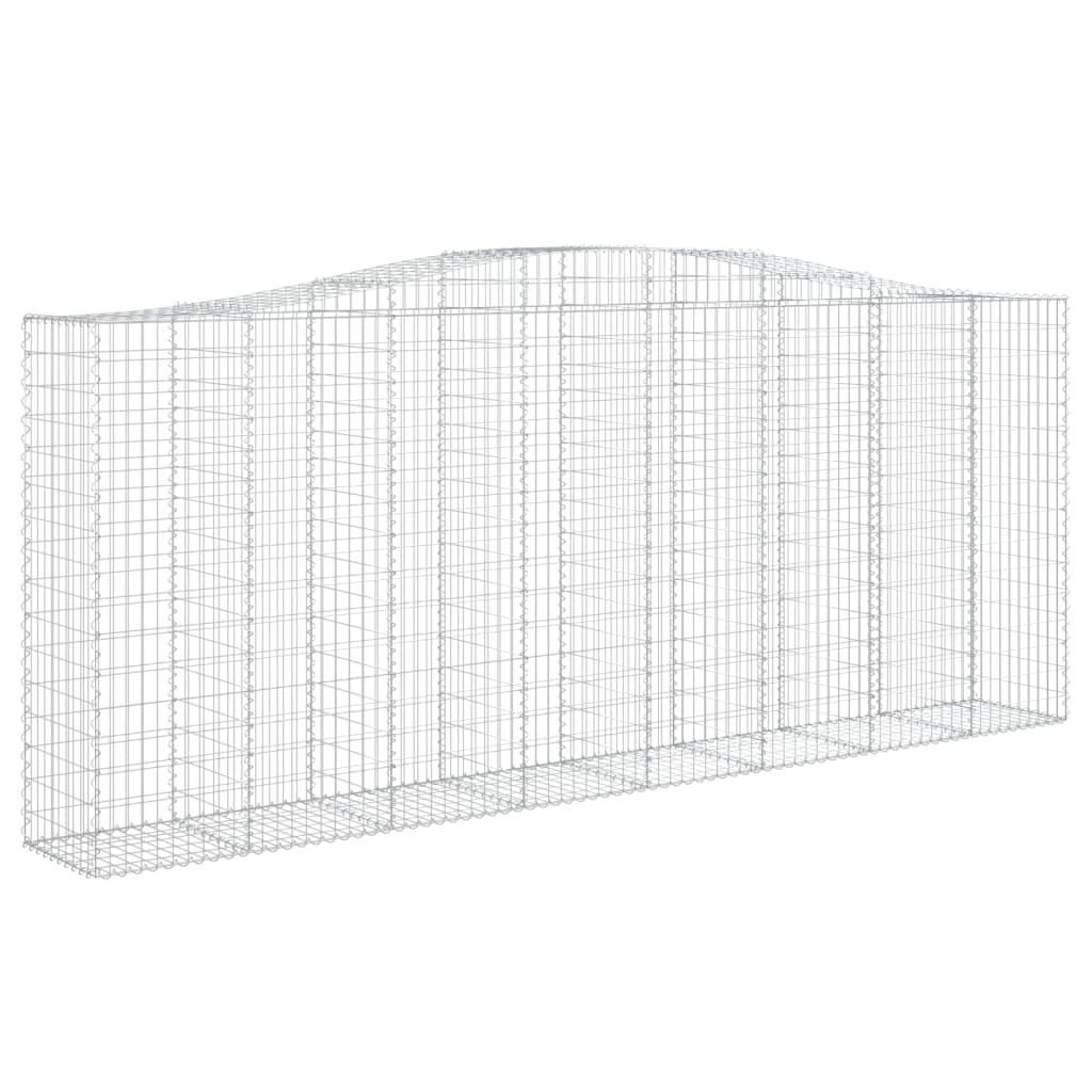vidaXL Coș gabion arcuit, 10 buc, 400x50x160/180 cm, fier galvanizat vidaXL Coș gabion arcuit, 10 buc, 400x50x160/180 cm, fier galvanizat
