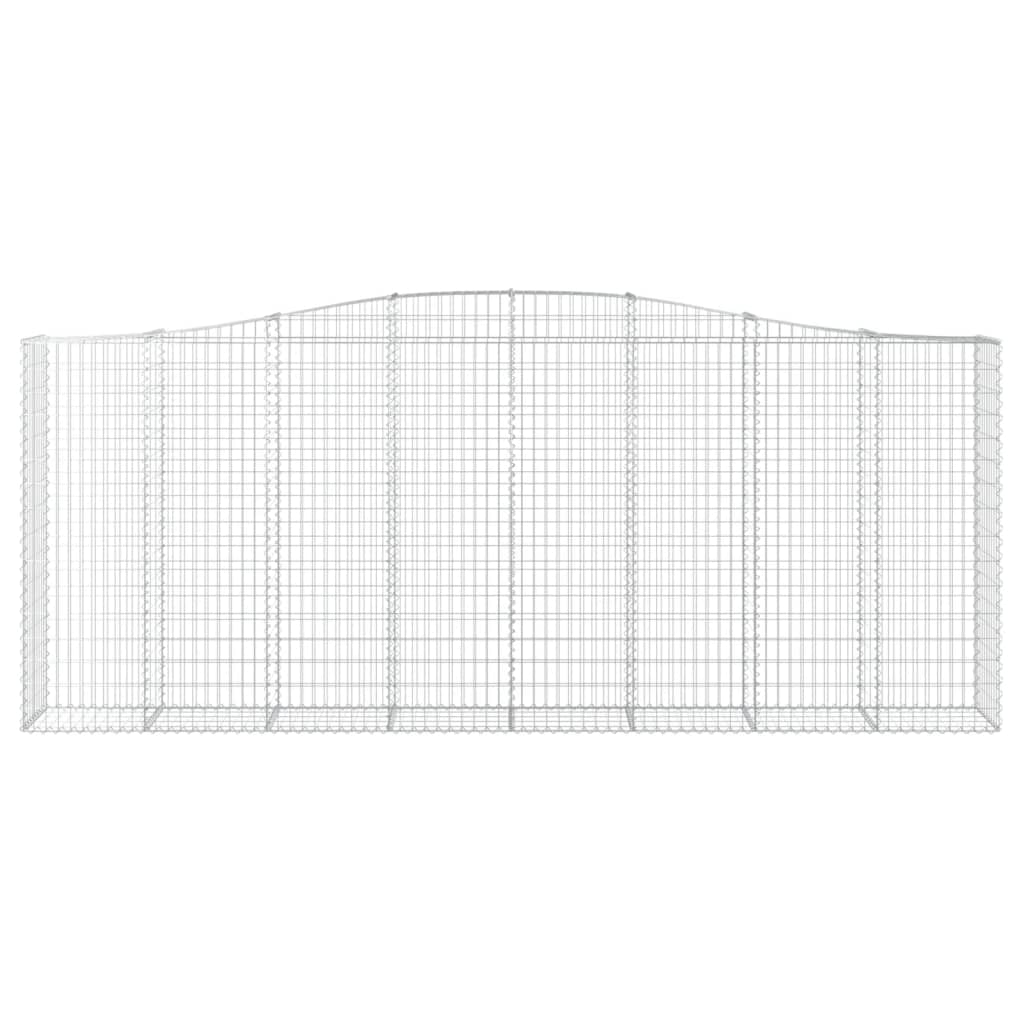 vidaXL Coș gabion arcuit, 10 buc, 400x50x160/180 cm, fier galvanizat vidaXL Coș gabion arcuit, 10 buc, 400x50x160/180 cm, fier galvanizat