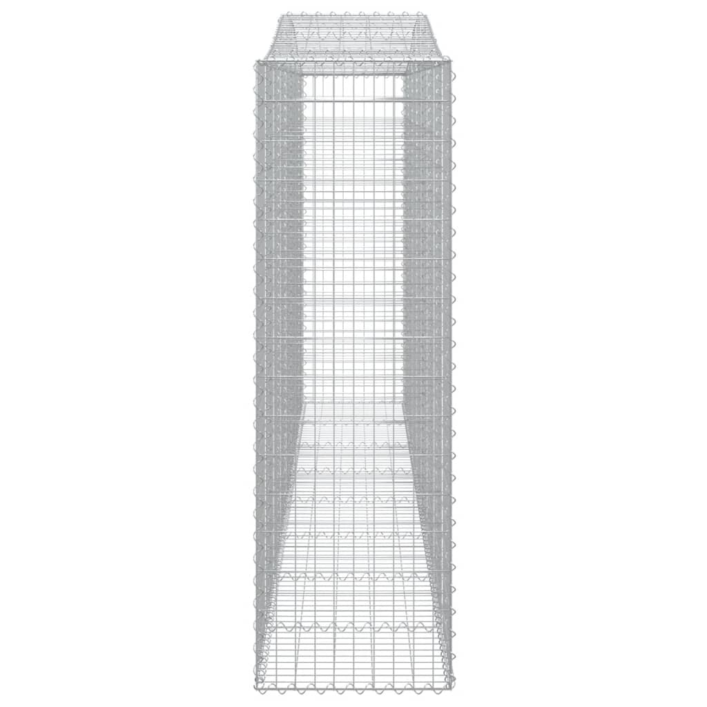 vidaXL Coș gabion arcuit, 10 buc, 400x50x160/180 cm, fier galvanizat vidaXL Coș gabion arcuit, 10 buc, 400x50x160/180 cm, fier galvanizat